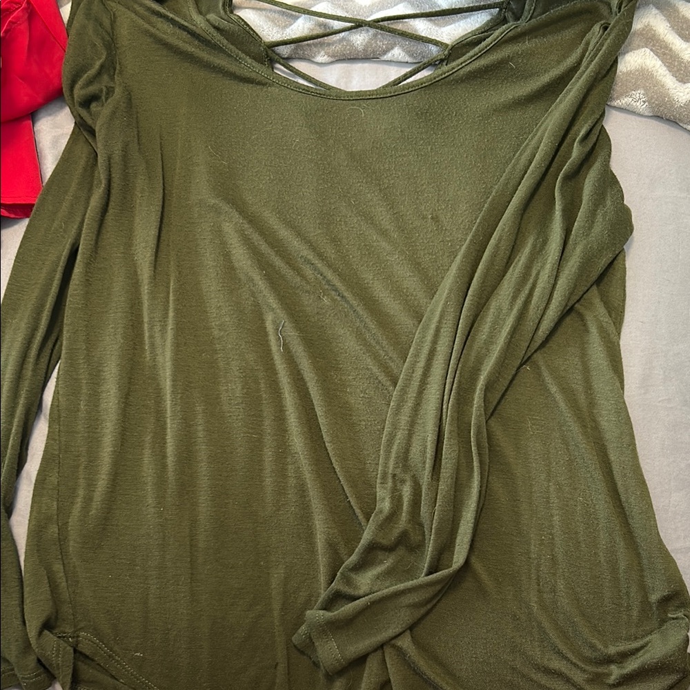 Olive Green Women's Top
